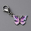 Butterfly Alloy Enamel Pendant Decoration LS-HJEW-WH0042-73D-1