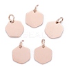 Ion Plating(IP) 304 Stainless Steel Stamping Blank Tag Charms LS-STAS-I311-24RG-2