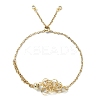Natural Mixed Gemstone Bullet Link Slider Bracelets BJEW-JB09902-4