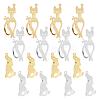 48Pcs 4 Colors Rack Plating Brass Pendants KK-FH0001-91-1