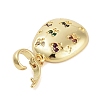Brass with Cubic Zirconia Pendants KK-G496-04G-2