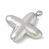 304 Stainless Steel Initial Pendants STAS-S186-12X-P-2