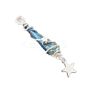 3Pcs 3 Styles Electroplated Natural Quartz Crystal Nuggets Copper Wire Wrapped Pendants PALLOY-JF03128-05-4
