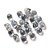Electroplated Glass Beads GLAA-K062-01A-FR06-1
