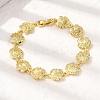 Summer Beach Brass Micro Pave Clear Cubic Zirconia Shell Shape Link Chain Bracelets BJEW-C118-02B-G-3