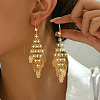 Unique Tassel Design Retro Hamsa Hand Hoop Earrings for Women ZS4782-1