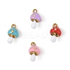 304 Stainless Steel Enamel Charms STAS-P396-13G-M-1