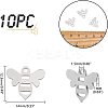 304 Stainless Steel Charms STAS-NB0004-37P-2