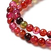 Dyed Natural Agate Beads Strands G-R262-4mm-1-5