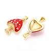Brass Enamel Pendants KK-N257-55G-2