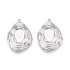 304 Stainless Steel Pendant Cabochon Settings STAS-T067-22P-1