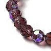 Electroplate Transparent Glass Beads Strands EGLA-A035-T8mm-L13-3