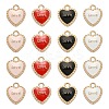 40Pcs 4 Colors Alloy Enamel Pendants ENAM-CJ0003-65-1