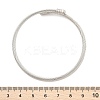 Tarnish Resistant 304 Stainless Steel Open Cuff Bangle with Oval Beaded BJEW-C031-01P-4