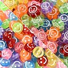100Pcs Smiling Face Transparent Acrylic Beads MACR-YW0003-47A-2