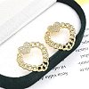 Rack Plating Brass Micro Pave Clear Cubic Zirconia Stud Earrings for Women EJEW-C125-18G-1