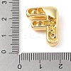 Brass Micro Pave Clear Cubic Zirconia Pendant KK-Z046-01G-F-3