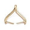 Rack Plating Brass Micro Pave Cubic Zirconia Ice Pick Pinch Bails KK-B056-01KCG-2