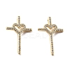 Brass Micro Pave Cubic Zirconia Pendants KK-R229-09G-1