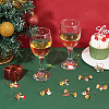 Christmas Theme Alloy Enamel Wine Glass Charms AJEW-AB00024-5