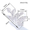 Brass Micro Pave Clear Cubic Zirconia Finger Rings FS-WG77E03-01-3