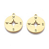 Ion Plating(IP) 201 Stainless Steel Pendants STAS-T044-236G-1