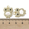 Brass Micro Pave Cubic Zirconia Pendants KK-G485-25C-G-3