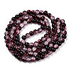 Crackle Baking Paint Imitation Jade Glass Beads Strands DGLA-T003-6mm-14-3