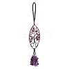 1Pc Natural Amethyst Big Pendant Decotations G-SZ0001-95A-1
