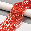 Transparent Electroplate Glass Beads Strands GLAA-F029-2mm-A14-4