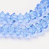 Faceted Bicone Transparent Glass Bead Strands GLAA-J082-A08-1