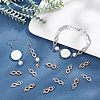 48Pcs 3 Style Alloy Rhinestone Links Connectors ALRI-FH0001-04-2