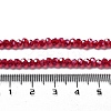 Electroplate Transparent Glass Beads Strands EGLA-A035-T3mm-A07-4