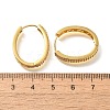 Brass Cubic Zirconia Hoop Earrings EJEW-M048-05G-5