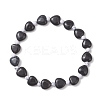 2Pcs Natural Howlite & Black Onyx Beaded Stretch Bracelets for Couple BJEW-JB13371-3