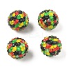 Round Resin Rhinestone Beads OACR-Z035-02B-1