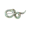 Snake Alloy Rhinestone Brooches for Backpack Clothes JEWB-V003-01P-2