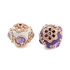 Alloy with Glass with Iron Handmade Indonesia Beads FIND-Q106-49-2