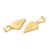 PVD Vacuum Plating 304 Stainless Steel Split Pendants STAS-E195-04G-3