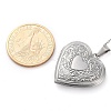 Anti-Tarnish 304 Stainless Steel Heart Locket Pendant Cable Chain Necklaces for Women LS-NJEW-M050-04F-P-5