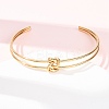 304 Stainless Steel Double Layers Cuff Bangles for Women BJEW-Z165-01G-2