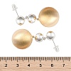 Round Brass Dangle Stud Earrings for Women EJEW-U055-24GP-3