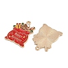 Christmas Theme Alloy Enamel Pendants ENAM-C031-01G-06-2
