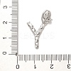Rack Plating Brass Micro Pave Cubic Zirconia European Dangle Charms KK-L210-015P-Y-3