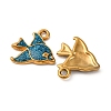 304 Stainless Steel Enamel Pendants STAS-Q363-01A-G-2