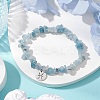 Natural Aquamarine Stretch Bracelets BJEW-JB11147-12-2