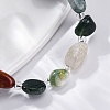 Natural Indian Agate Beaded Bracelets for Women G-P563-07P-20-2