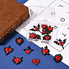16Pcs 8 Styles Alloy Enamel Gothic Style Pendants PALLOY-SC0004-45B-7