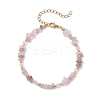 Natural Gemstone Chip Beaded Bracelets for Women BJEW-JB11742-3