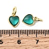 Brass Pave Cubic Zirconia Pendants KK-Z137-21G-03-3